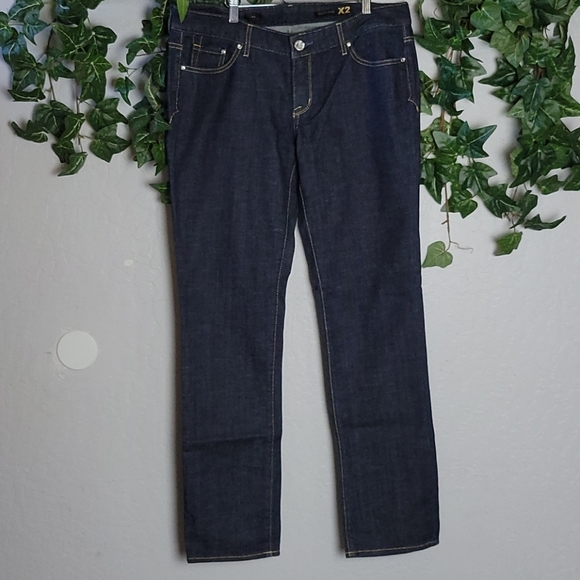 X2 Stella Skinny Dark Wash Bling Detail 10 - Picture 1 of 13